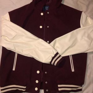 Burgundy Letterman Jacket